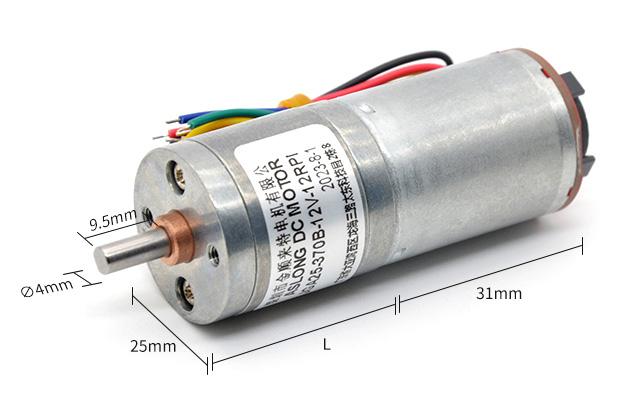 6v 12v 25mm Đánh răng DC Động cơ mã hóa JGA25-370B mô-men xoắn cao 25mm Đánh răng DC Động cơ 10