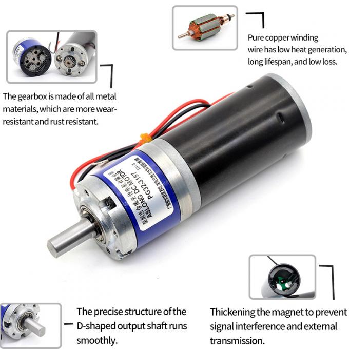 12V/24V PG32-3157 Máy gia tốc hành tinh được chải Micro Motor 24V DC Planetary Gear Motor 16