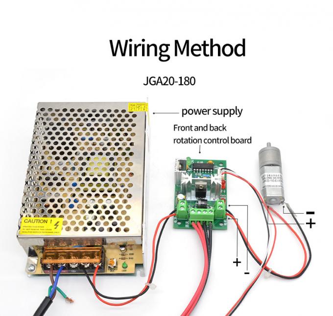 12V DC Reduction Micro Motor JGA20-180 Micro DC Reduction Motor Magnet vĩnh viễn tốc độ thấp 4