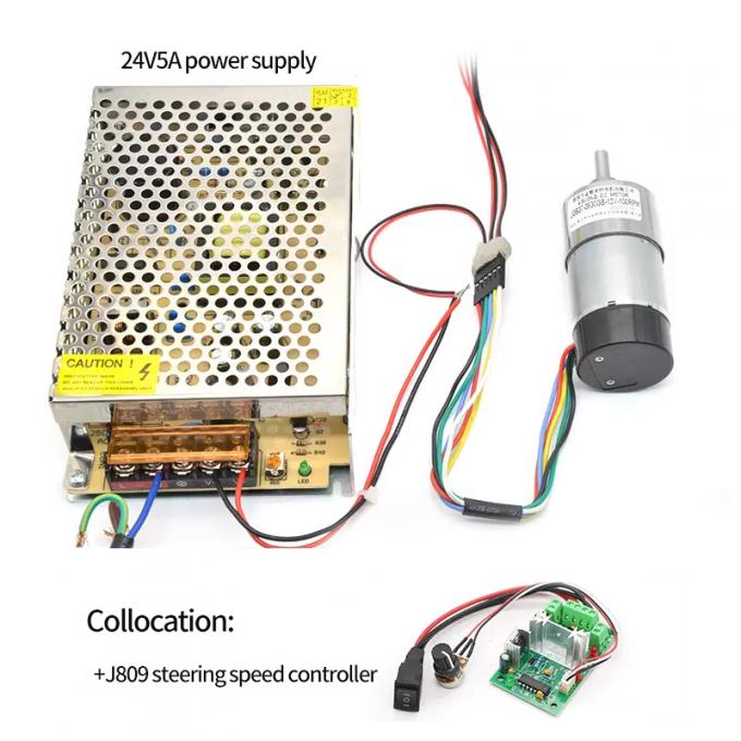 Động cơ bánh răng trục lệch tâm có mô-men xoắn cao 1600 vòng / phút 37mm Bảo vệ nắp bộ mã hóa Hall 10