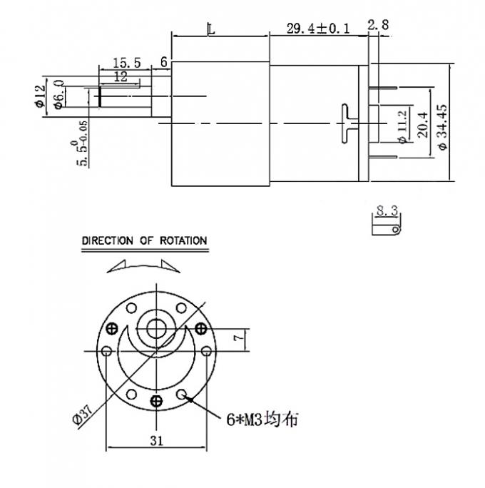 JGB37-3429 12V/24V Brush DC Motor 12V Robot thông minh Brush DC Motor 24v động cơ bánh răng 2