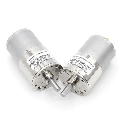 Động cơ bánh răng mini DC 37mm ZGA37-3530 12V hộp số đầu ra trung tâm 24V động cơ tốc độ thấp