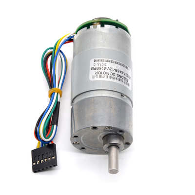 2000 RPM Động cơ bánh răng giảm tốc độ kim loại Mô-men xoắn cao 24V DC với bộ mã hóa